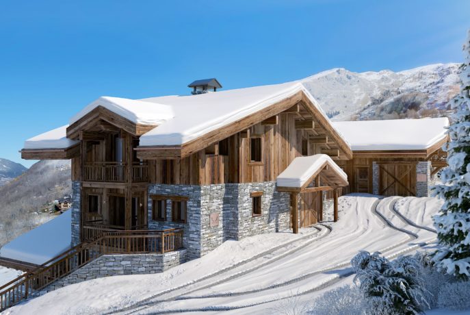 Les Chalets du Nant du Four / Chalet Jade perspective 2 / Saint Martin de Belleville, Savoie