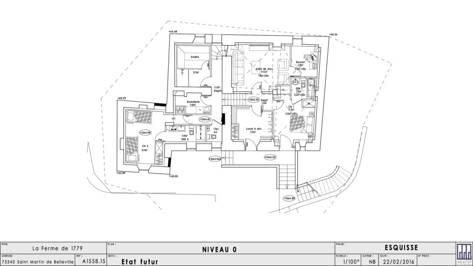 Plan architecte - Niveau 0