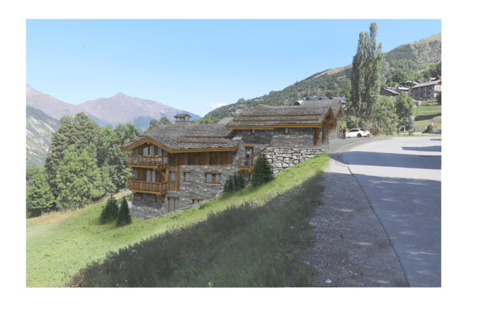 Les Chalets du Cheval Noir - Perspective Projet Saint Martin de Belleville Savoie France