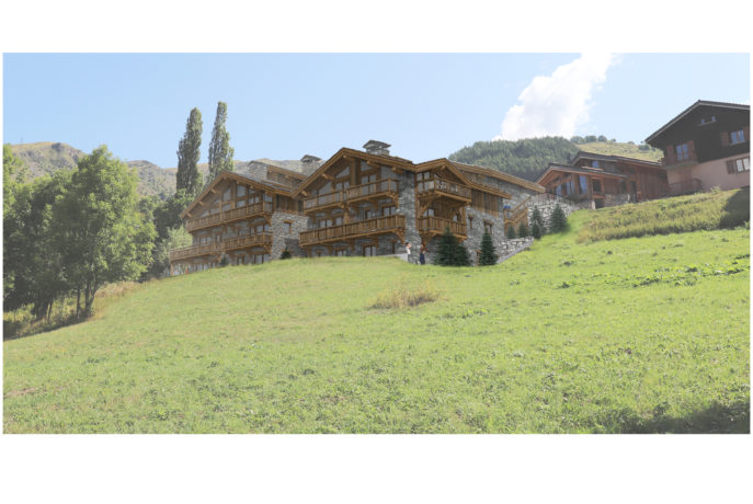 Les Chalets du Cheval Noir - Perspective Projet Saint Martin de Belleville Savoie France